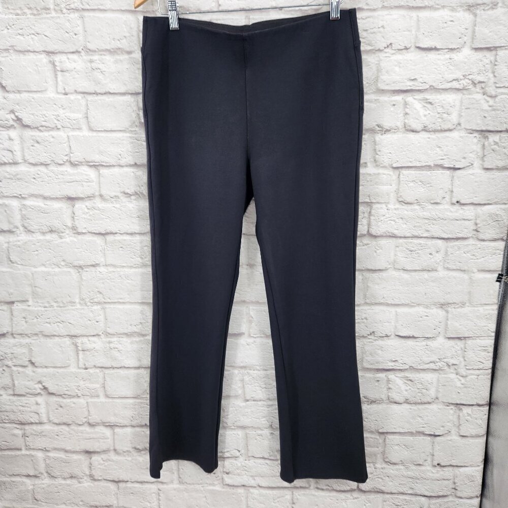 Soft Surroundings Women's Pull On Black Straight Leg Pants Size Petite Medium